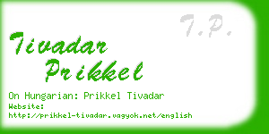 tivadar prikkel business card